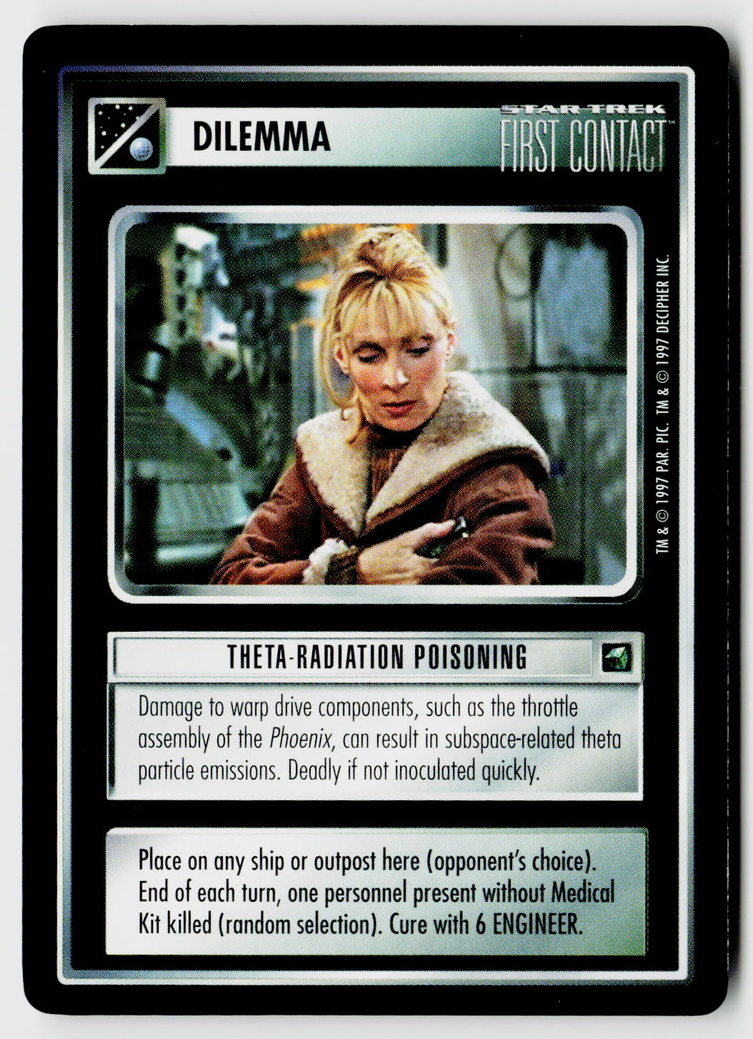 Star Trek The Next Generation CCG | First Contact | Theta-Radiation Poisoning | Rare