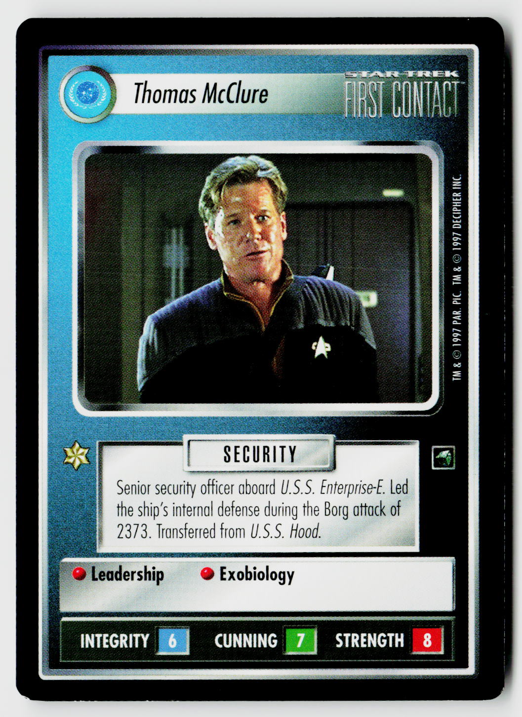 Star Trek The Next Generation CCG | First Contact | Thomas McClure | Uncommon