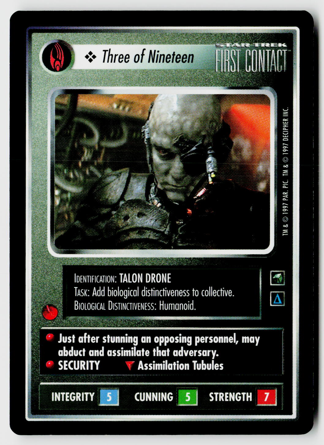 Star Trek The Next Generation CCG | First Contact | Three of Nineteen | Common