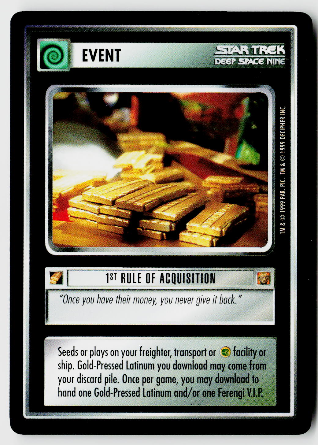 Star Trek The Next Generation CCG | Rules of Acquisition | 1st Rule of Acquisition | Common