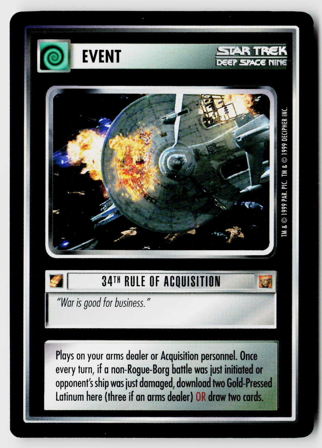 Star Trek The Next Generation CCG | Rules of Acquisition | 34th Rule of Acquisition | Uncommon