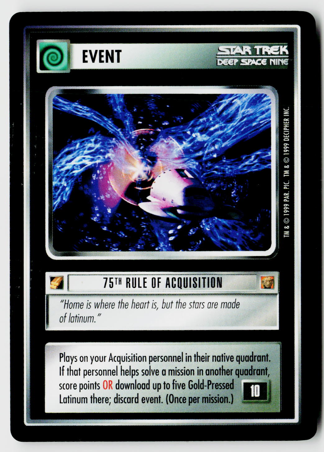 Star Trek The Next Generation CCG | Rules of Acquisition | 75th Rule of Acquisition | Uncommon
