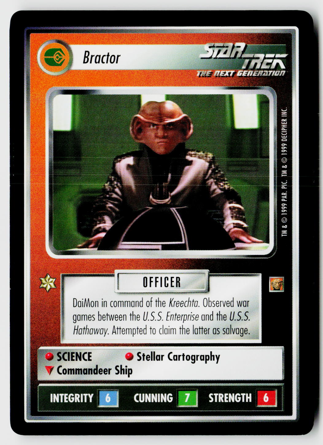 Star Trek The Next Generation CCG | Rules of Acquisition | Bractor | Rare