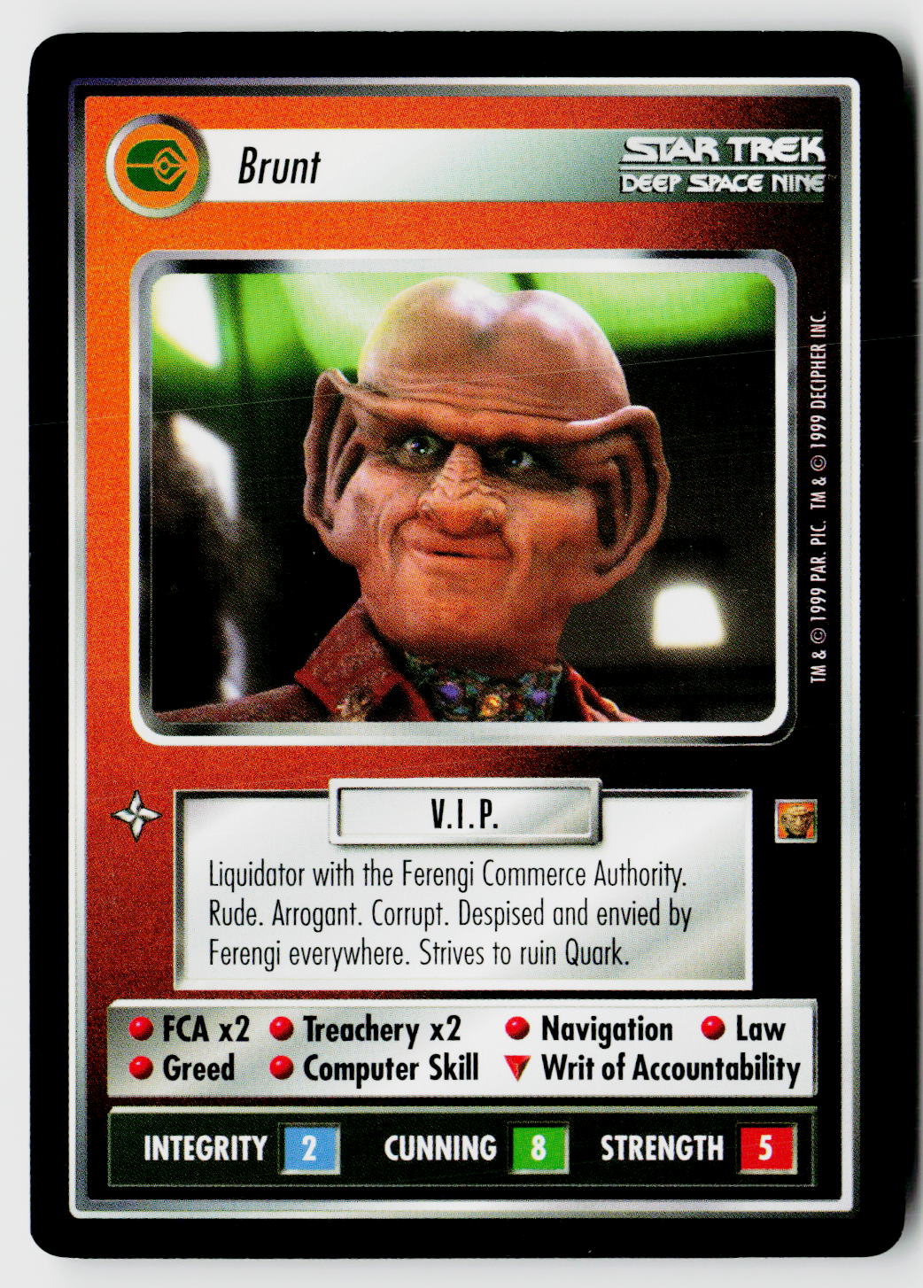 Star Trek The Next Generation CCG | Rules of Acquisition | Brunt | Rare