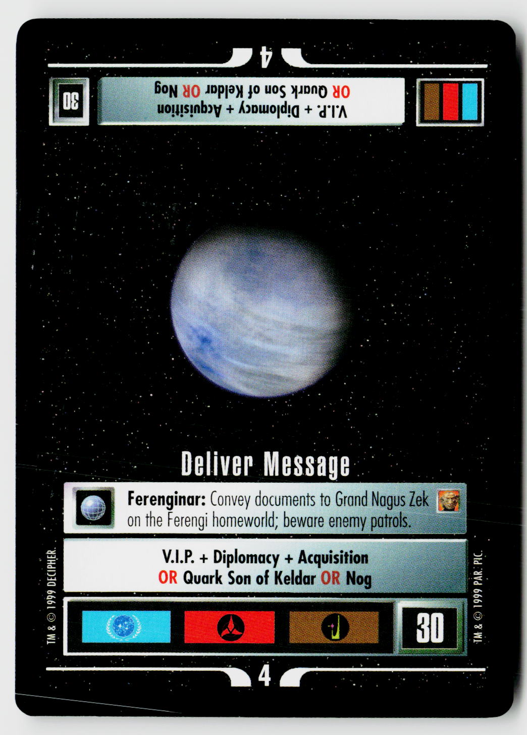 Star Trek The Next Generation CCG | Rules of Acquisition | Deliver Message | Uncommon