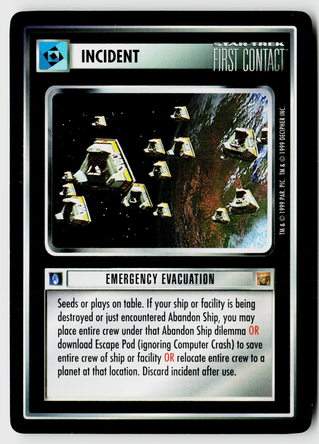 Star Trek The Next Generation CCG | Rules of Acquisition | Emergency Evacuation | Common