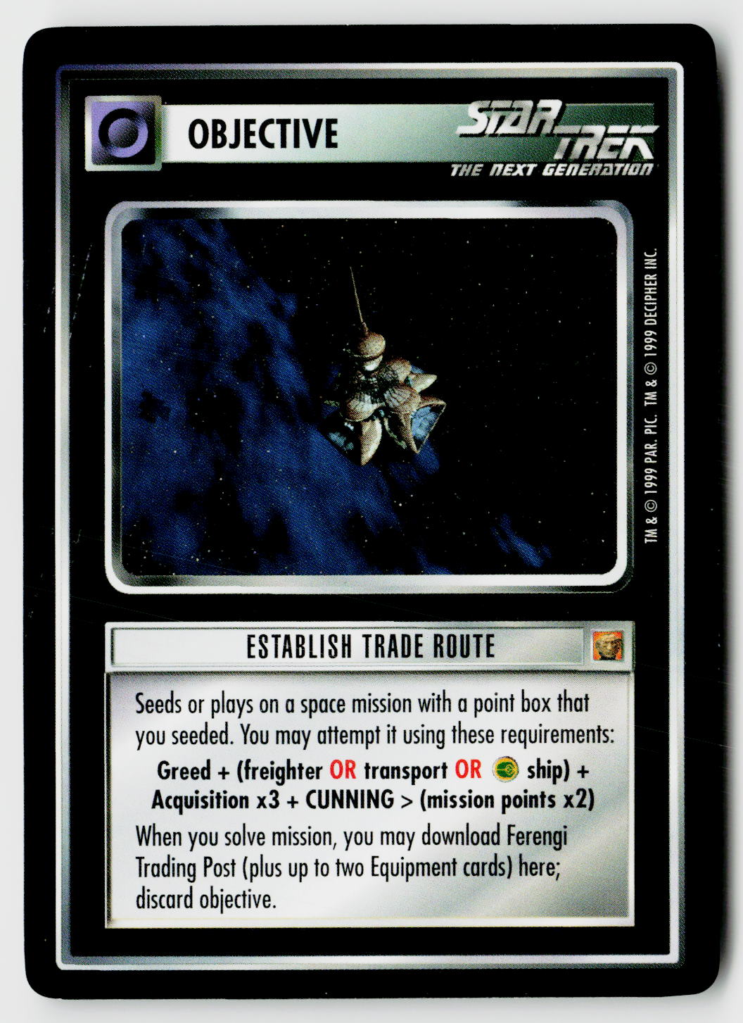 Star Trek The Next Generation CCG | Rules of Acquisition | Establish Trade Route | Common