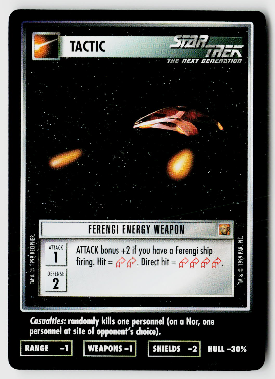 Star Trek The Next Generation CCG | Rules of Acquisition | Ferengi Energy Weapon | Common