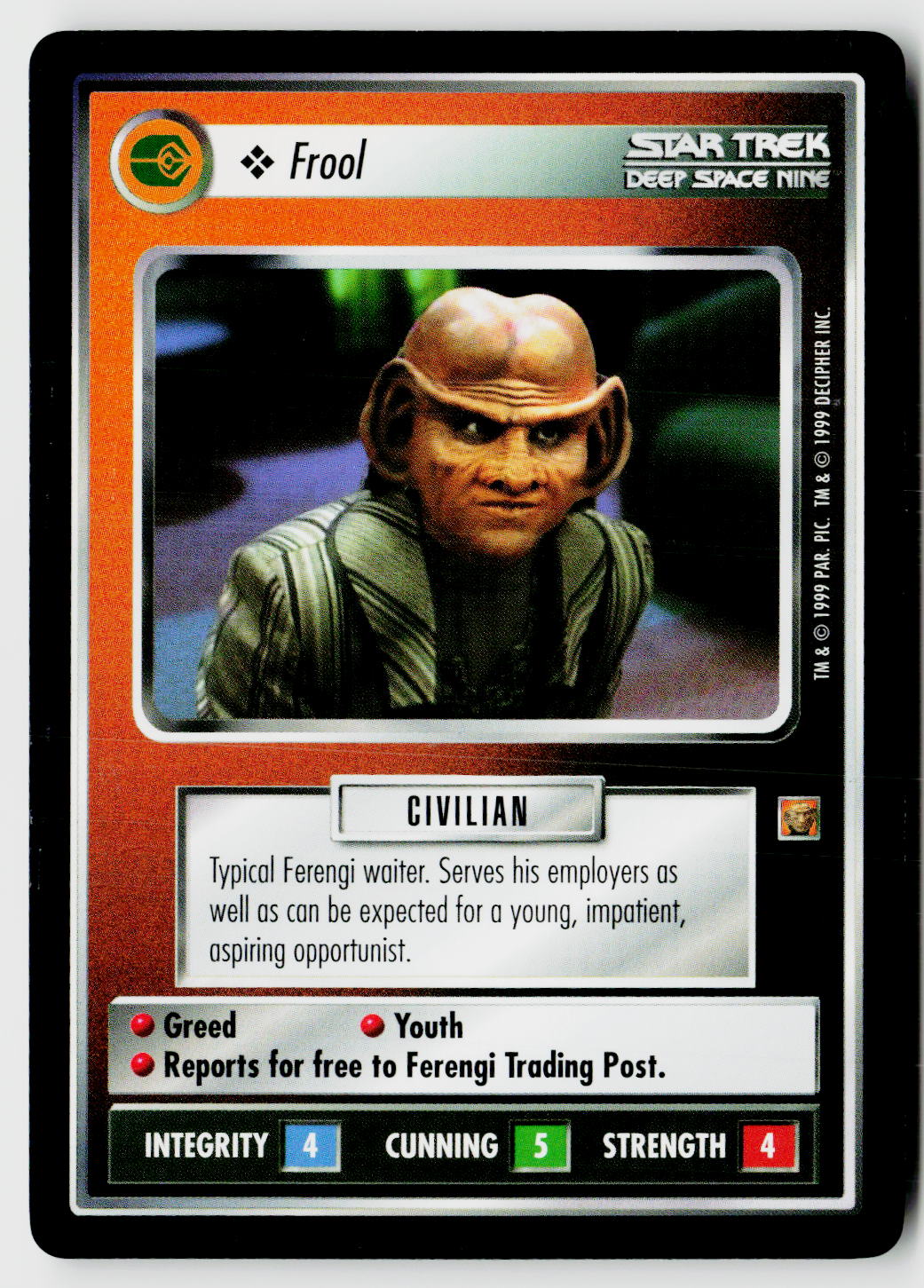 Star Trek The Next Generation CCG | Rules of Acquisition | Frool | Common