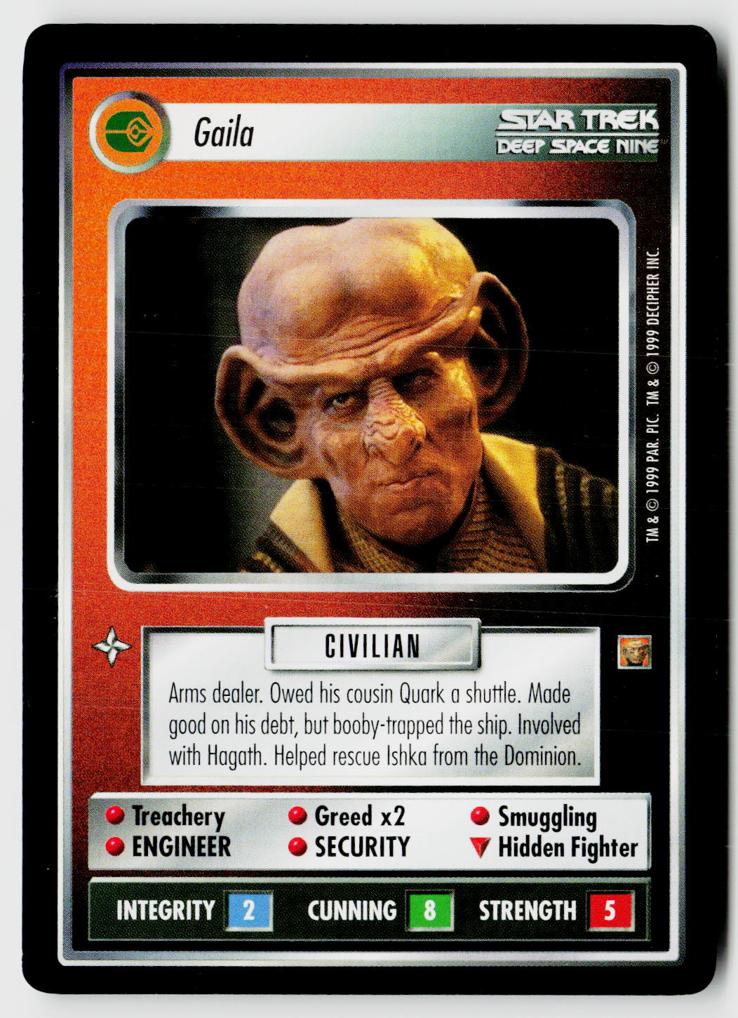 Star Trek The Next Generation CCG | Rules of Acquisition | Gaila | Rare