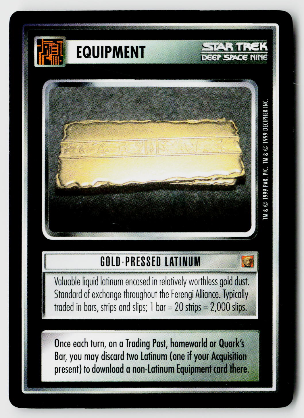 Star Trek The Next Generation CCG | Rules of Acquisition | Gold-Pressed Latinum | Common