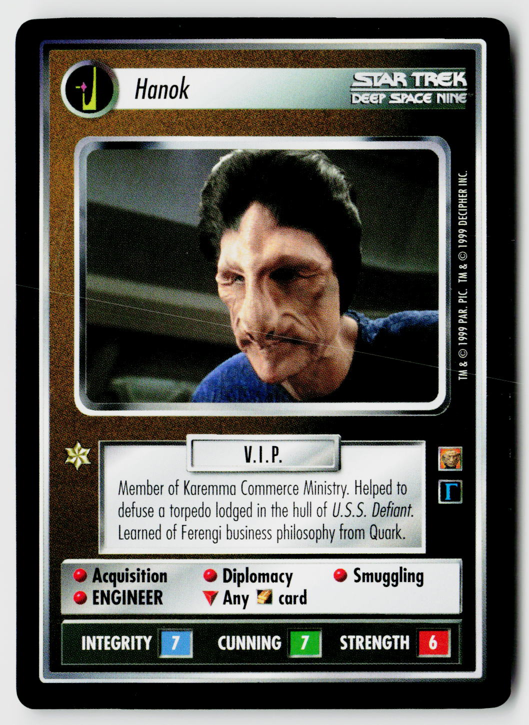 Star Trek The Next Generation CCG | Rules of Acquisition | Hanok | Uncommon