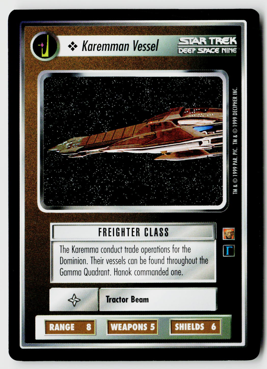 Star Trek The Next Generation CCG | Rules of Acquisition | Karemman Vessel | Common