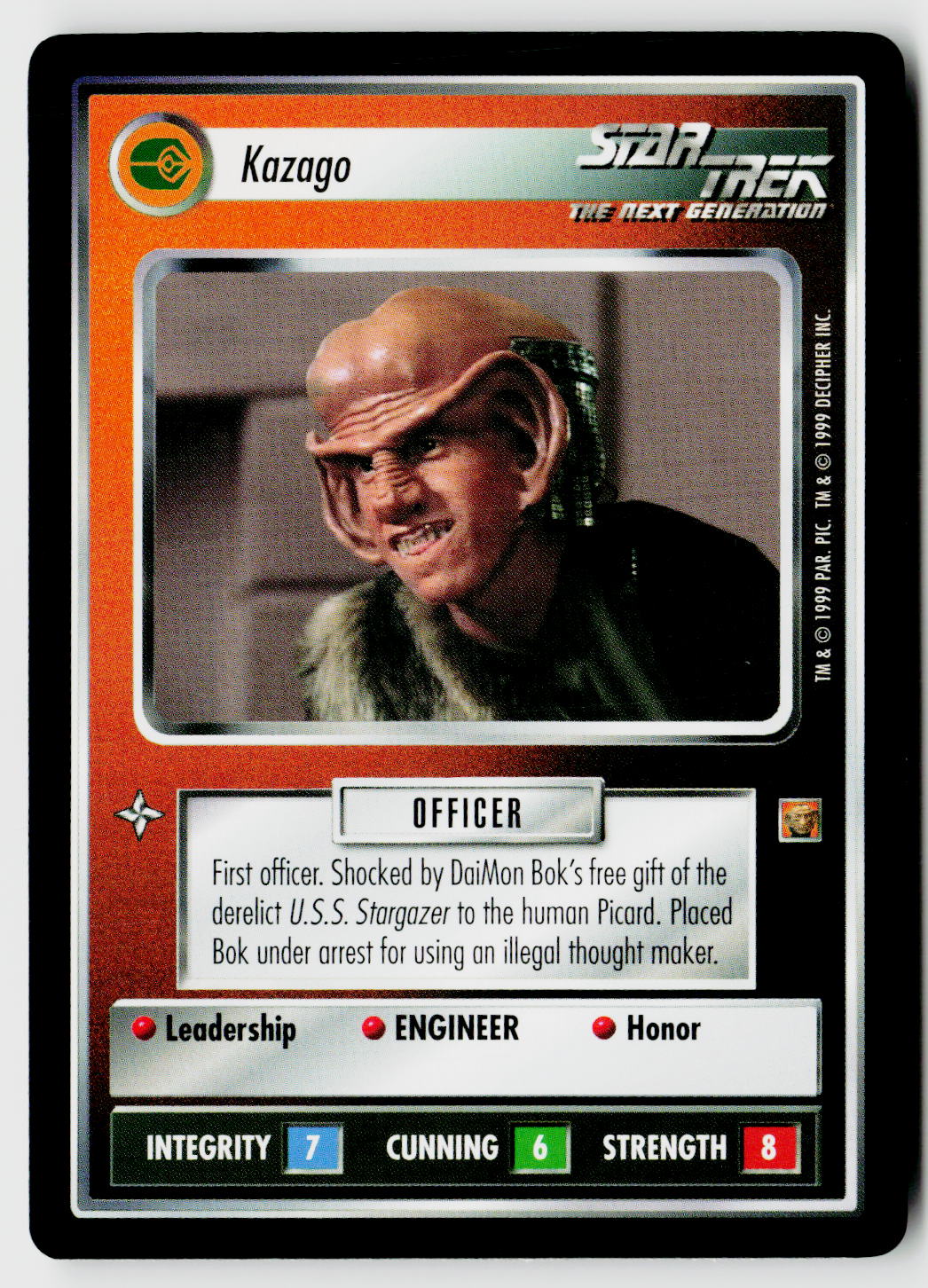Star Trek The Next Generation CCG | Rules of Acquisition | Kazago | Uncommon