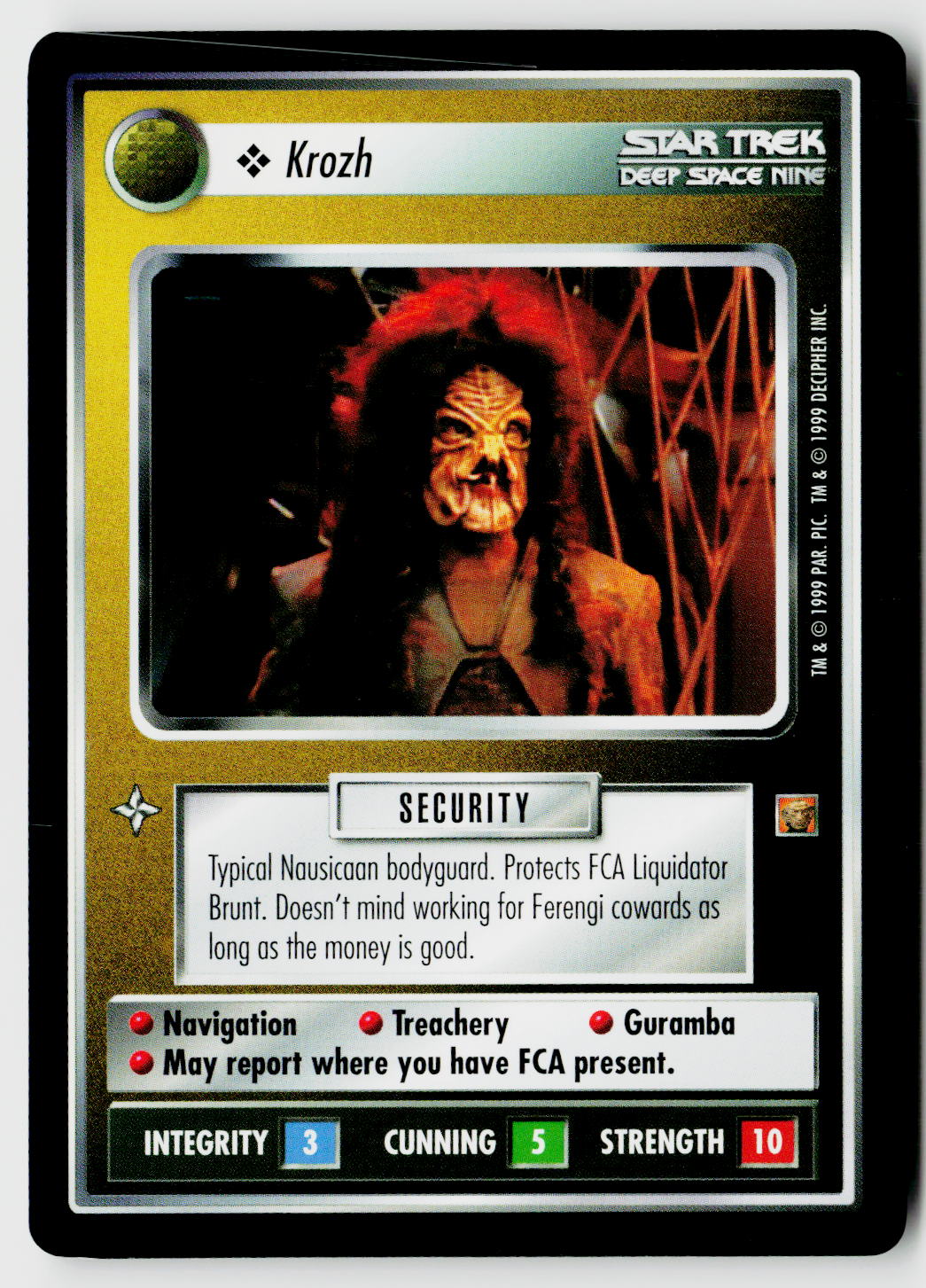 Star Trek The Next Generation CCG | Rules of Acquisition | Krozh | Common