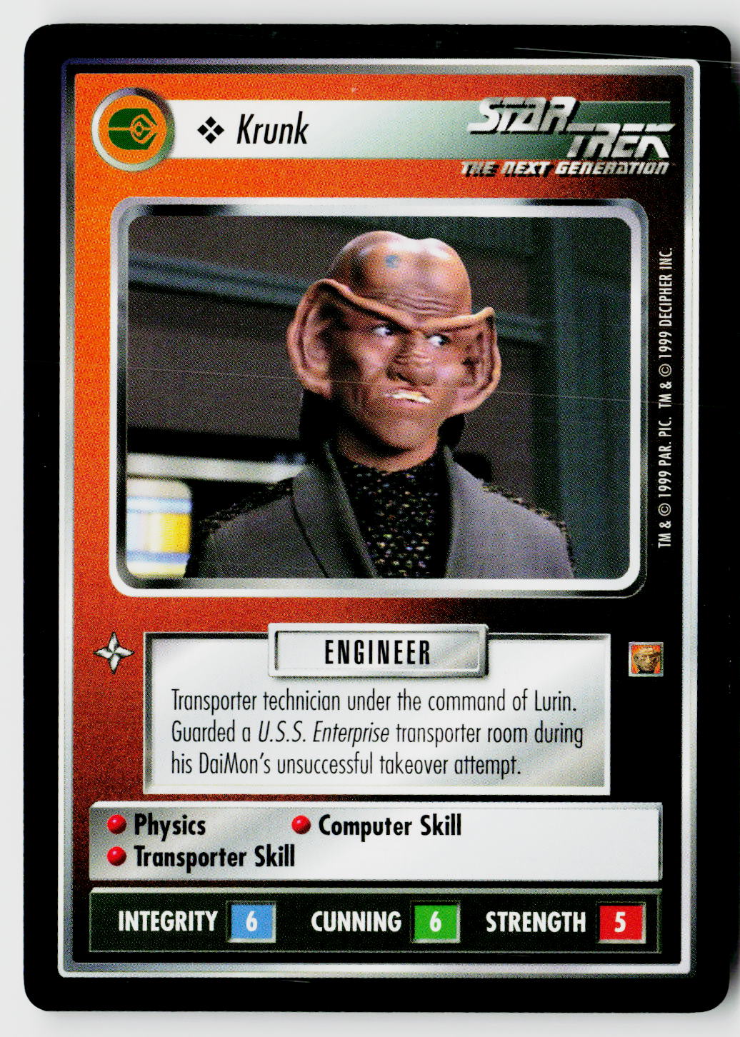 Star Trek The Next Generation CCG | Rules of Acquisition | Krunk | Common