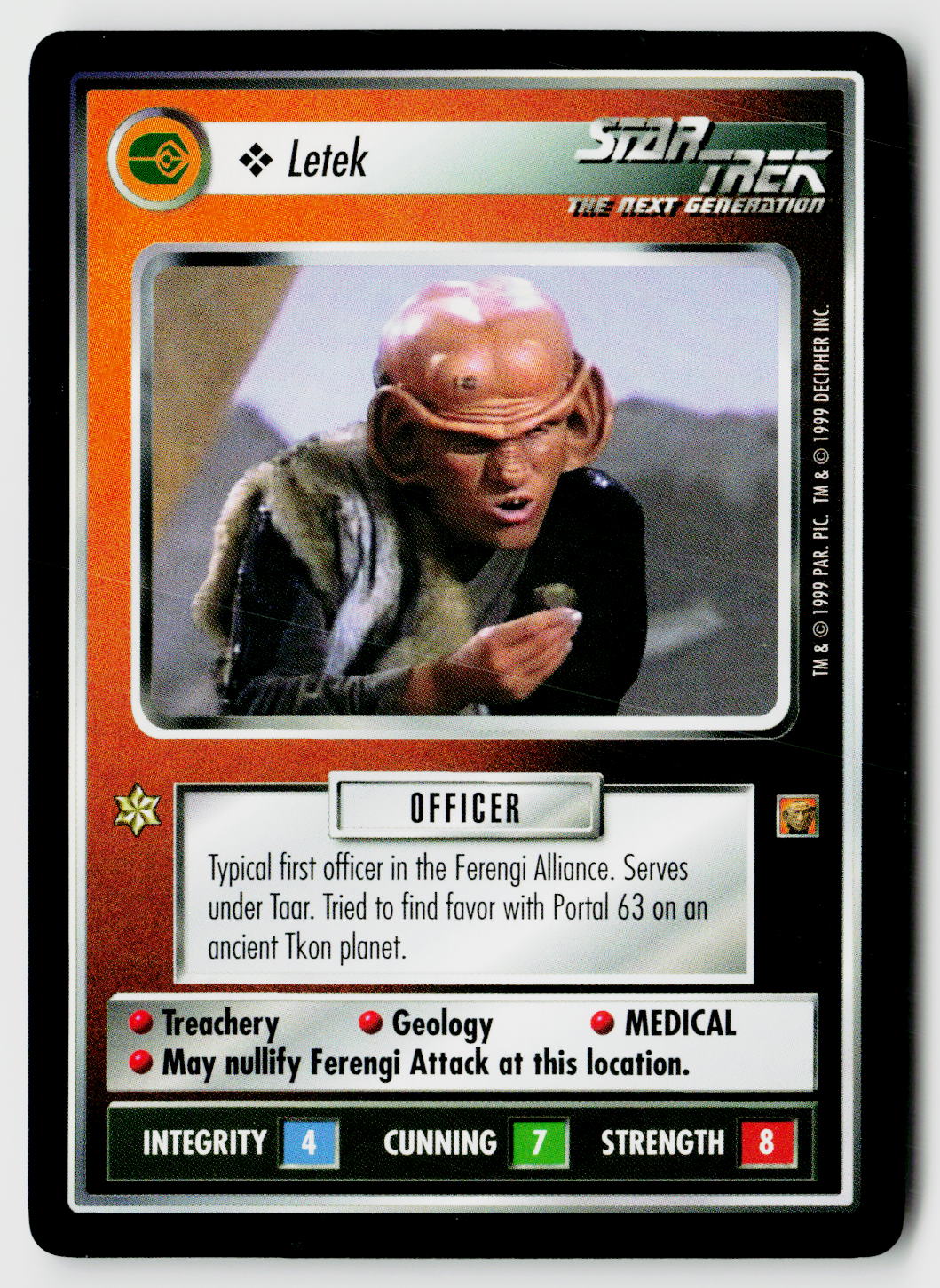 Star Trek The Next Generation CCG | Rules of Acquisition | Letek | Common