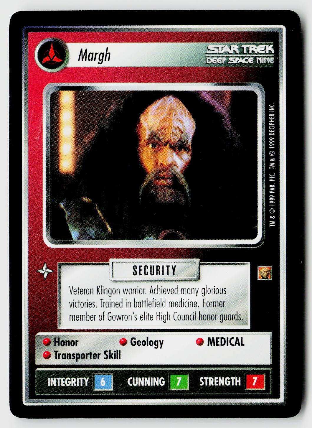 Star Trek The Next Generation CCG | Rules of Acquisition | Margh | Rare