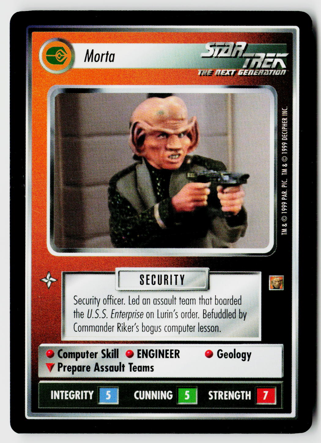 Star Trek The Next Generation CCG | Rules of Acquisition | Morta | Uncommon