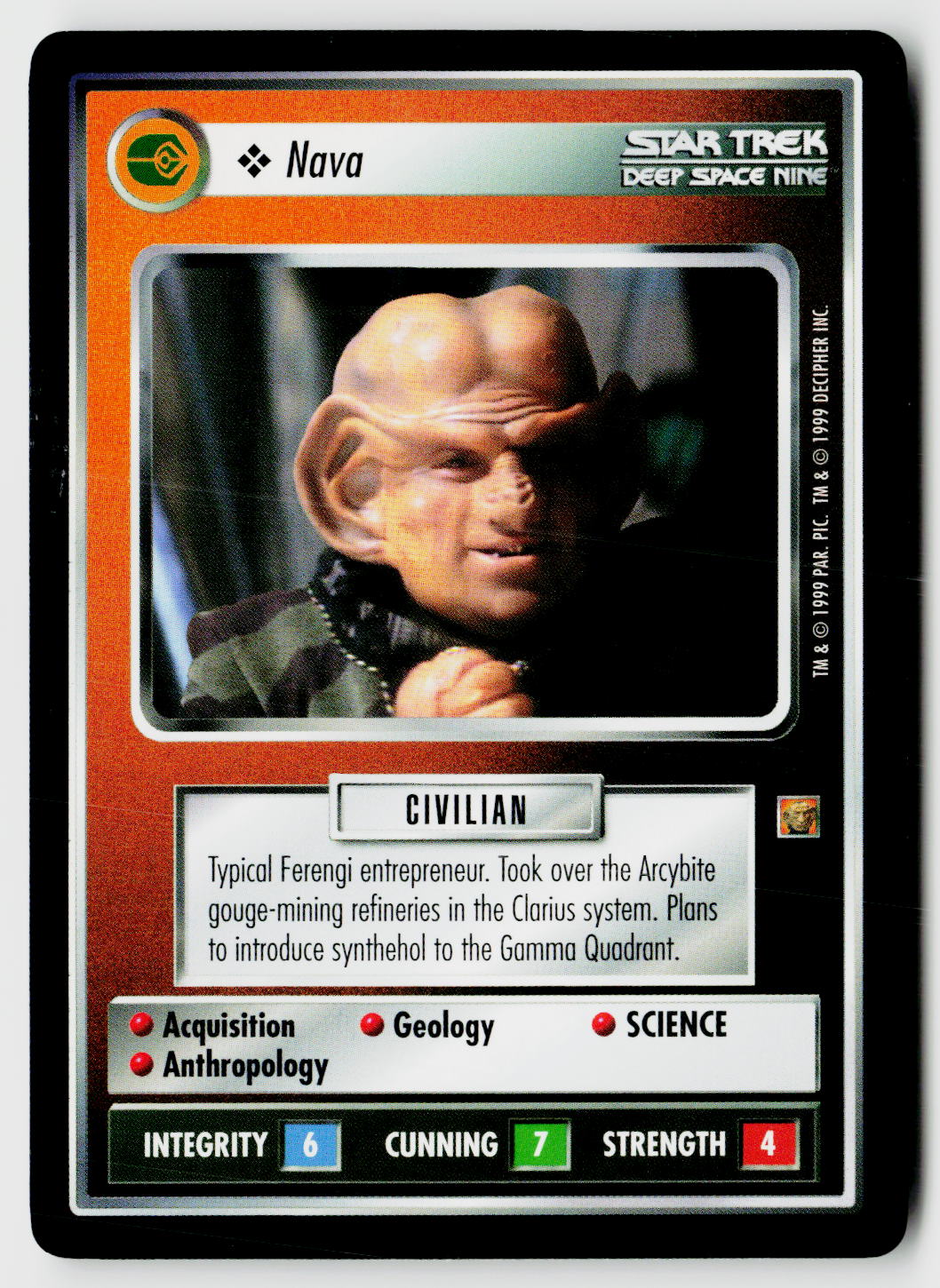 Star Trek The Next Generation CCG | Rules of Acquisition | Nava | Common