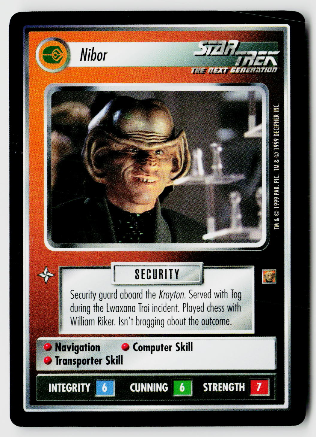 Star Trek The Next Generation CCG | Rules of Acquisition | Nibor | Uncommon