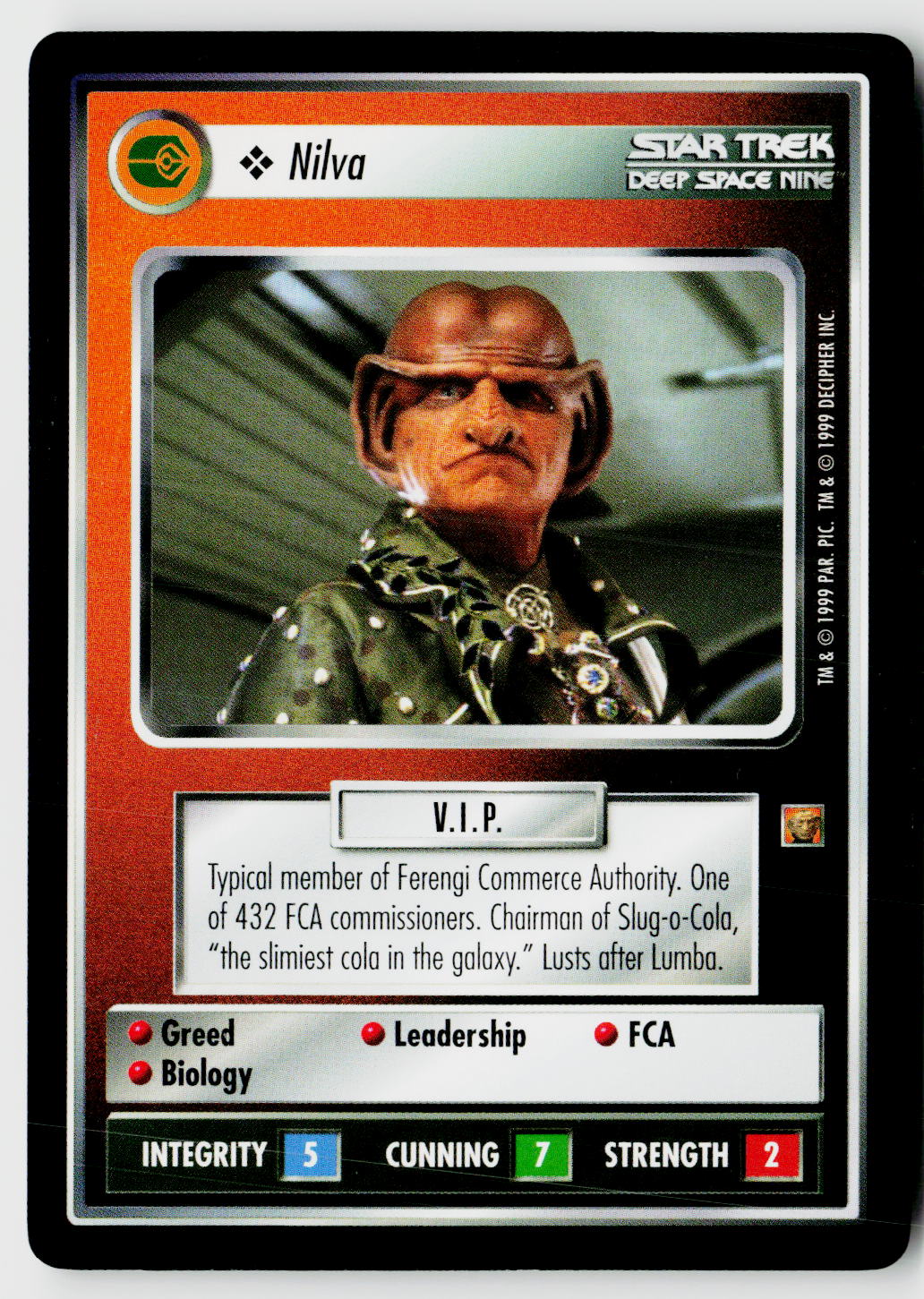 Star Trek The Next Generation CCG | Rules of Acquisition | Nilva | Common