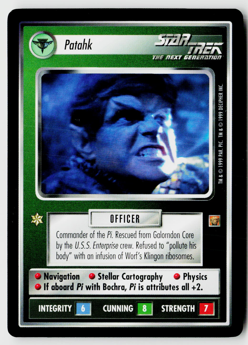 Star Trek The Next Generation CCG | Rules of Acquisition | Patahk | Rare