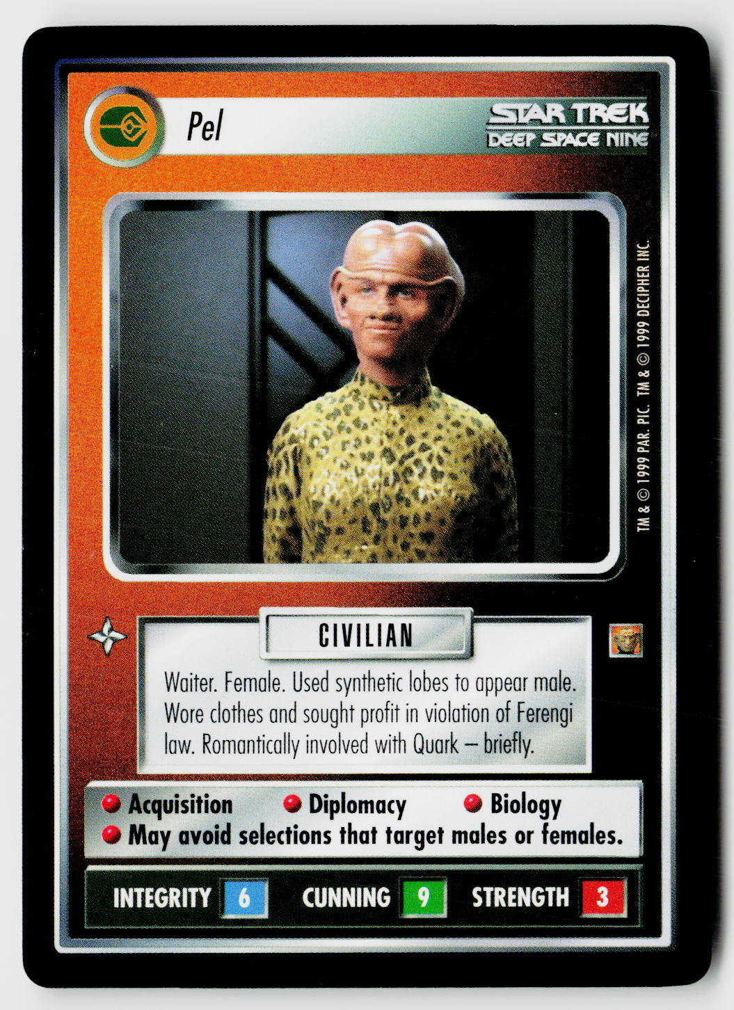 Star Trek The Next Generation CCG | Rules of Acquisition | Pel | Uncommon