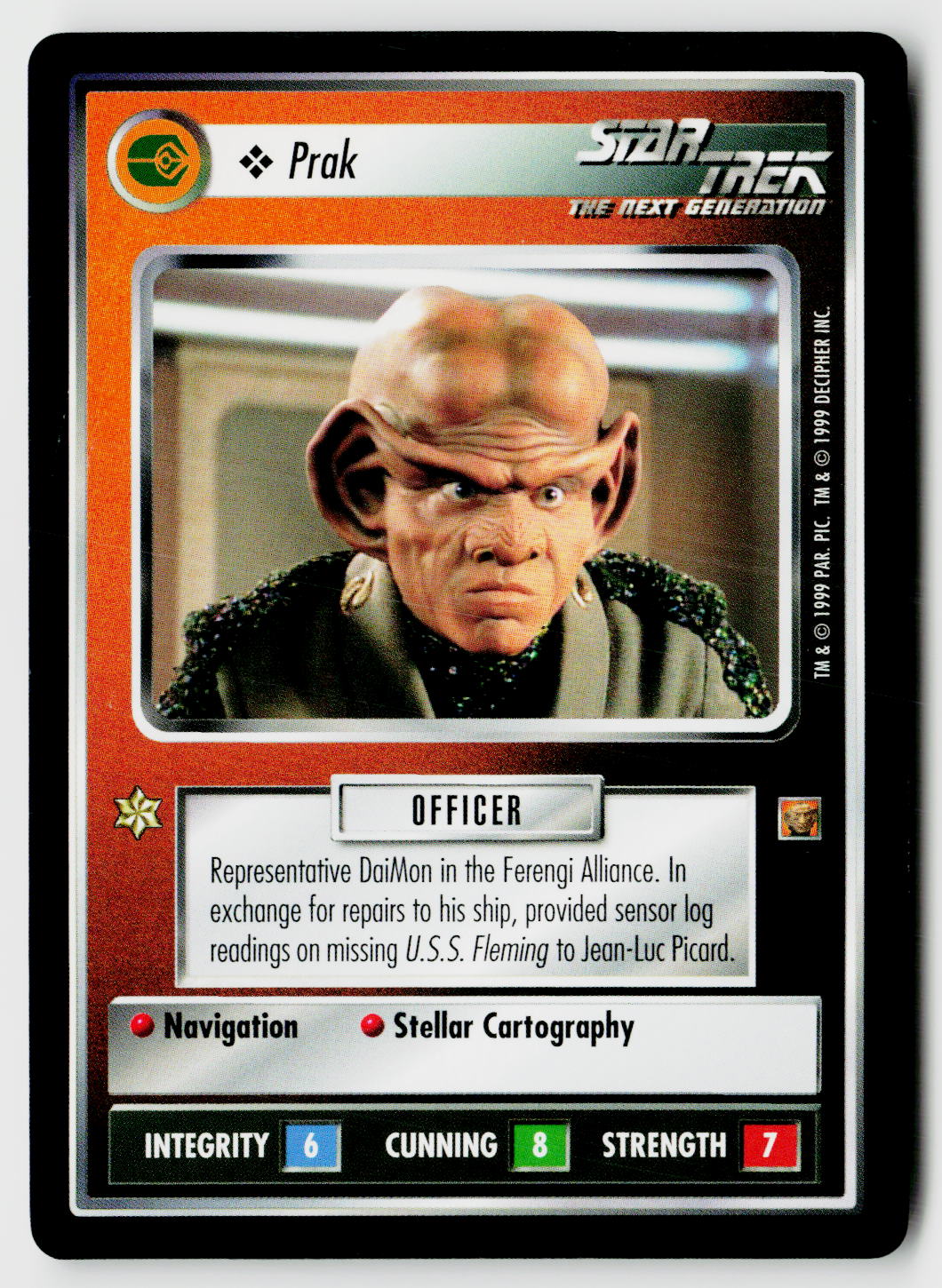 Star Trek The Next Generation CCG | Rules of Acquisition | Prak | Common