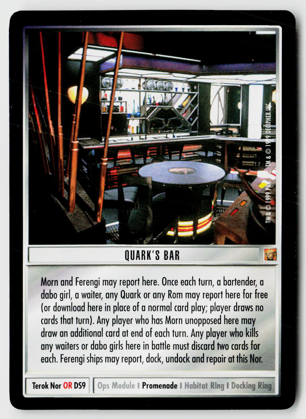 Star Trek The Next Generation CCG | Rules of Acquisition | Quark's Bar | Rare