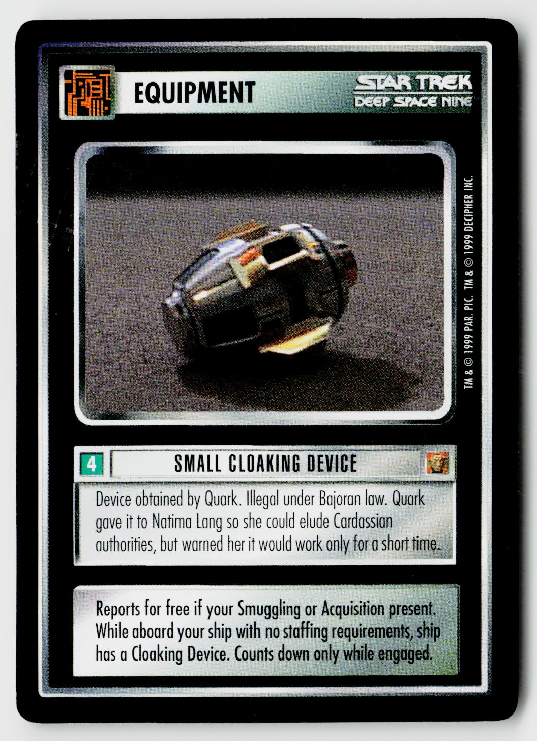 Star Trek The Next Generation CCG | Rules of Acquisition | Small Cloaking Device | Uncommon