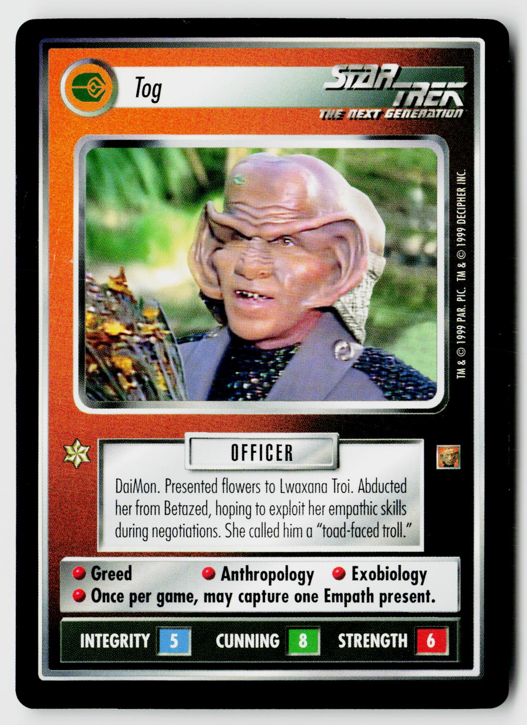 Star Trek The Next Generation CCG | Rules of Acquisition | Tog | Uncommon