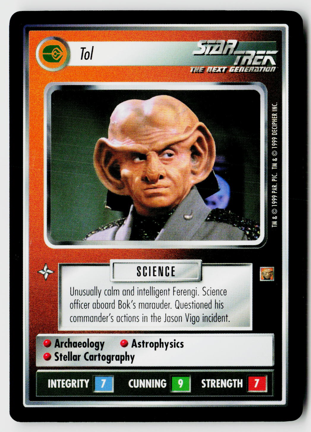 Star Trek The Next Generation CCG | Rules of Acquisition | Tol | Uncommon