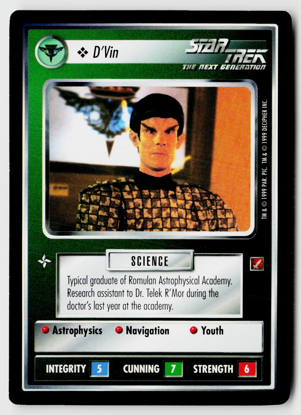 Star Trek The Next Generation CCG | Blaze of Glory | D'Vin | Common