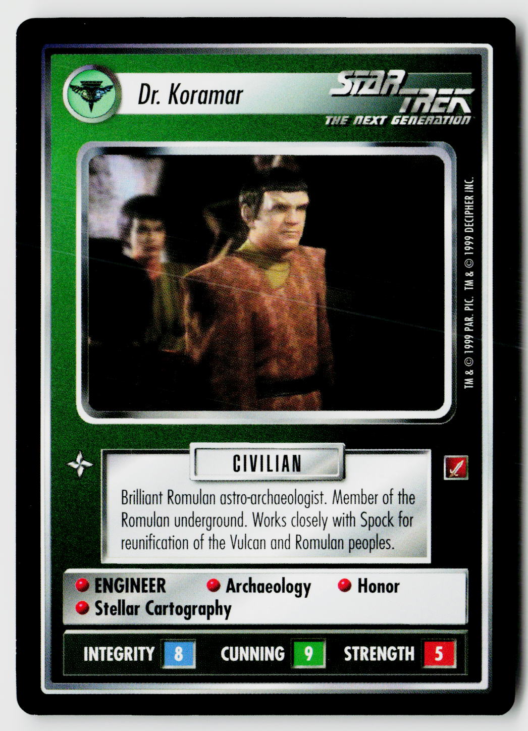Star Trek The Next Generation CCG | Blaze of Glory | Dr. Koramar | Uncommon
