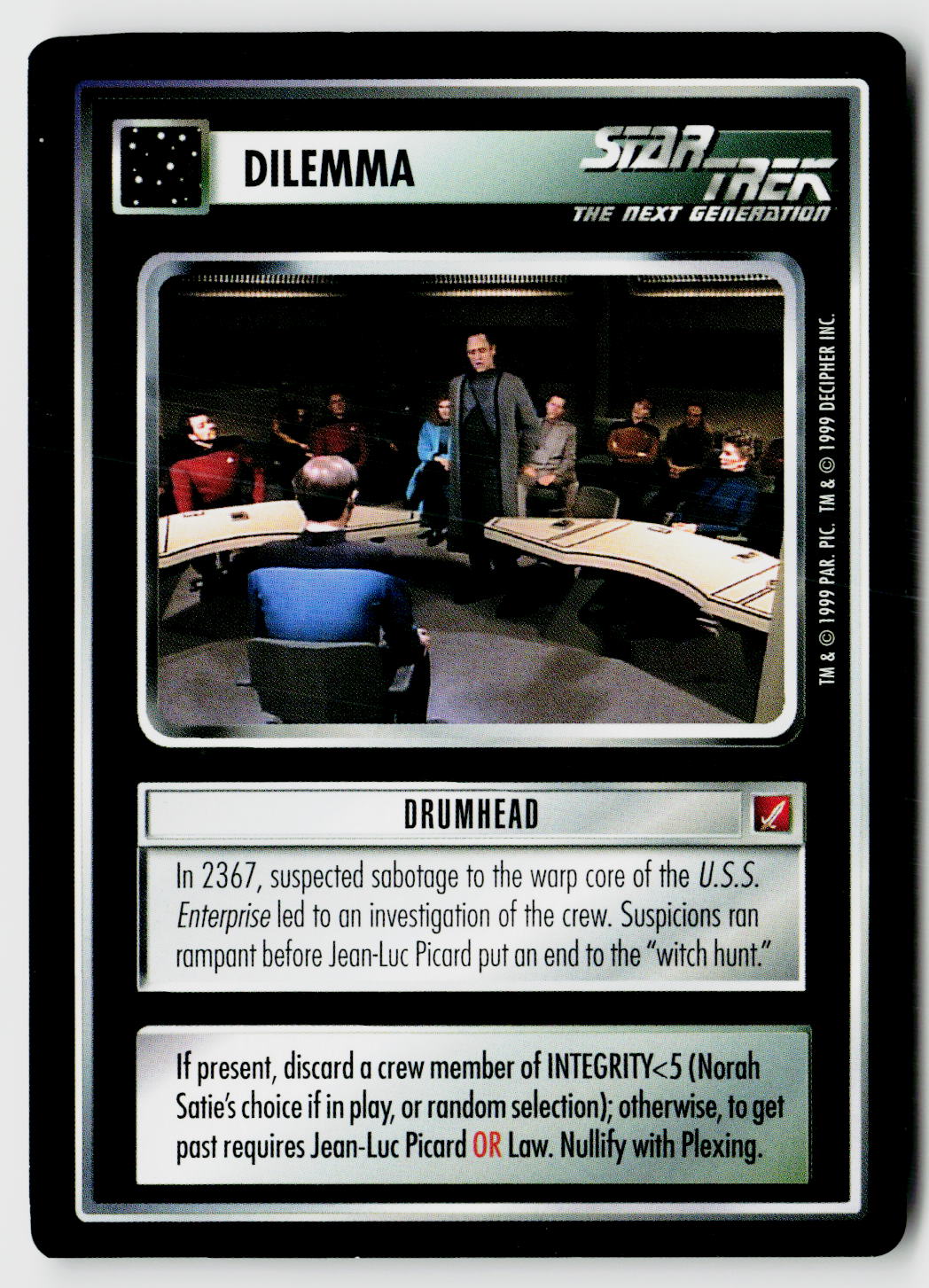 Star Trek The Next Generation CCG | Blaze of Glory | Drumhead | Uncommon