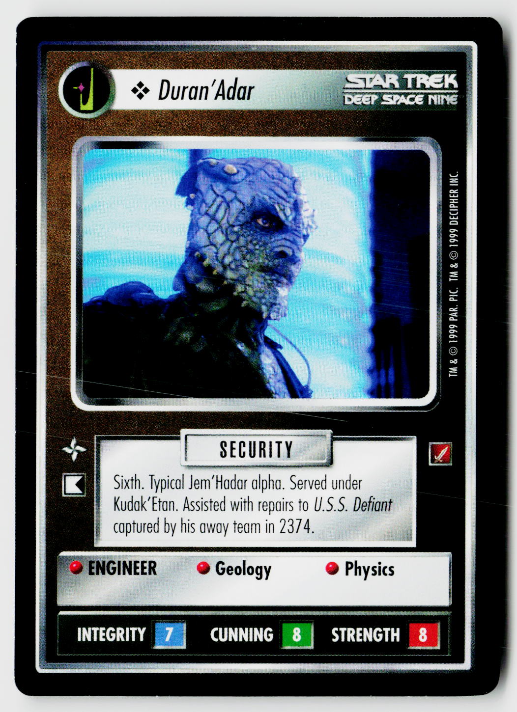 Star Trek The Next Generation CCG | Blaze of Glory | Duran'Adar | Common