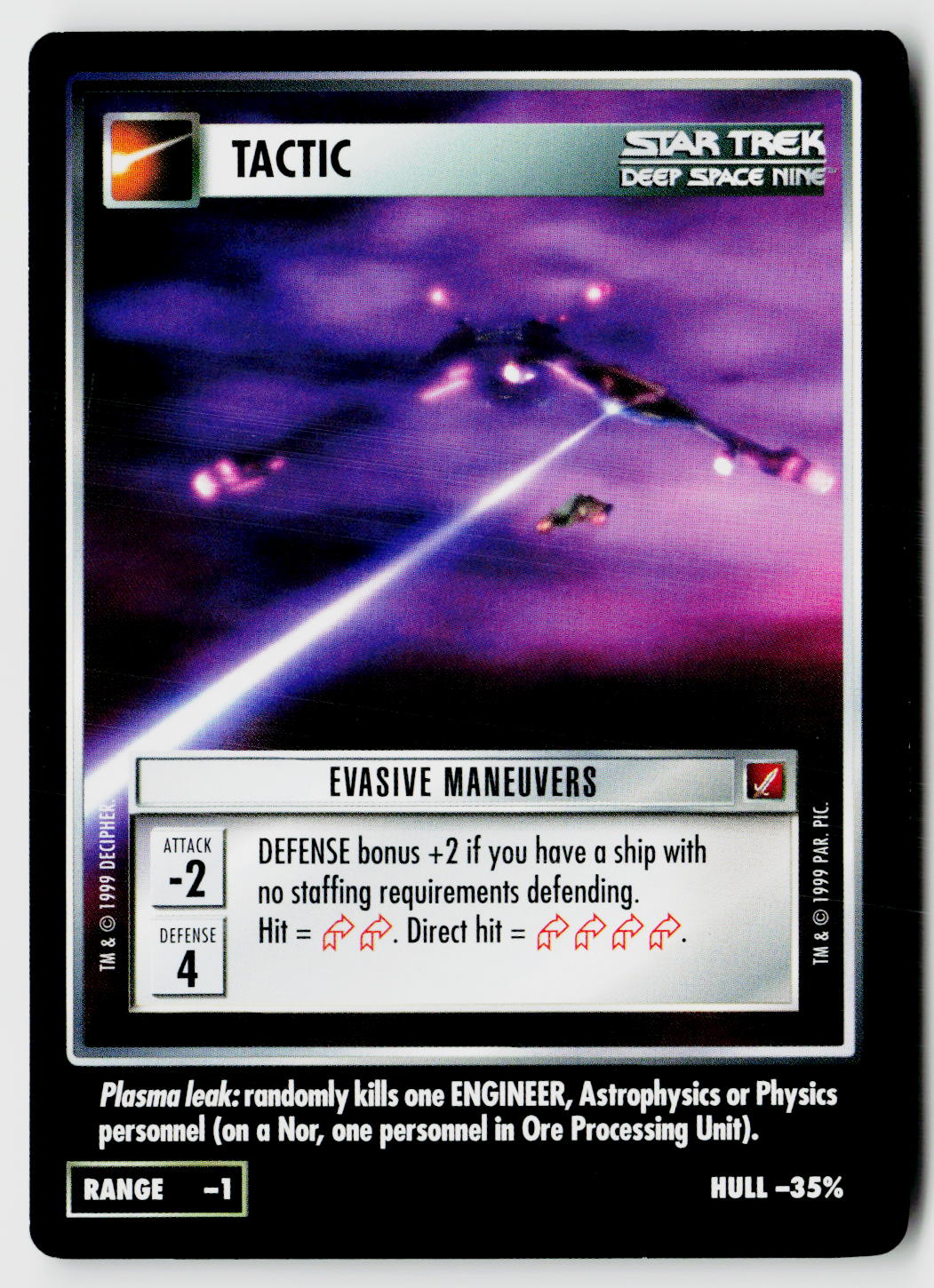 Star Trek The Next Generation CCG | Blaze of Glory | Evasive Maneuvers | Common