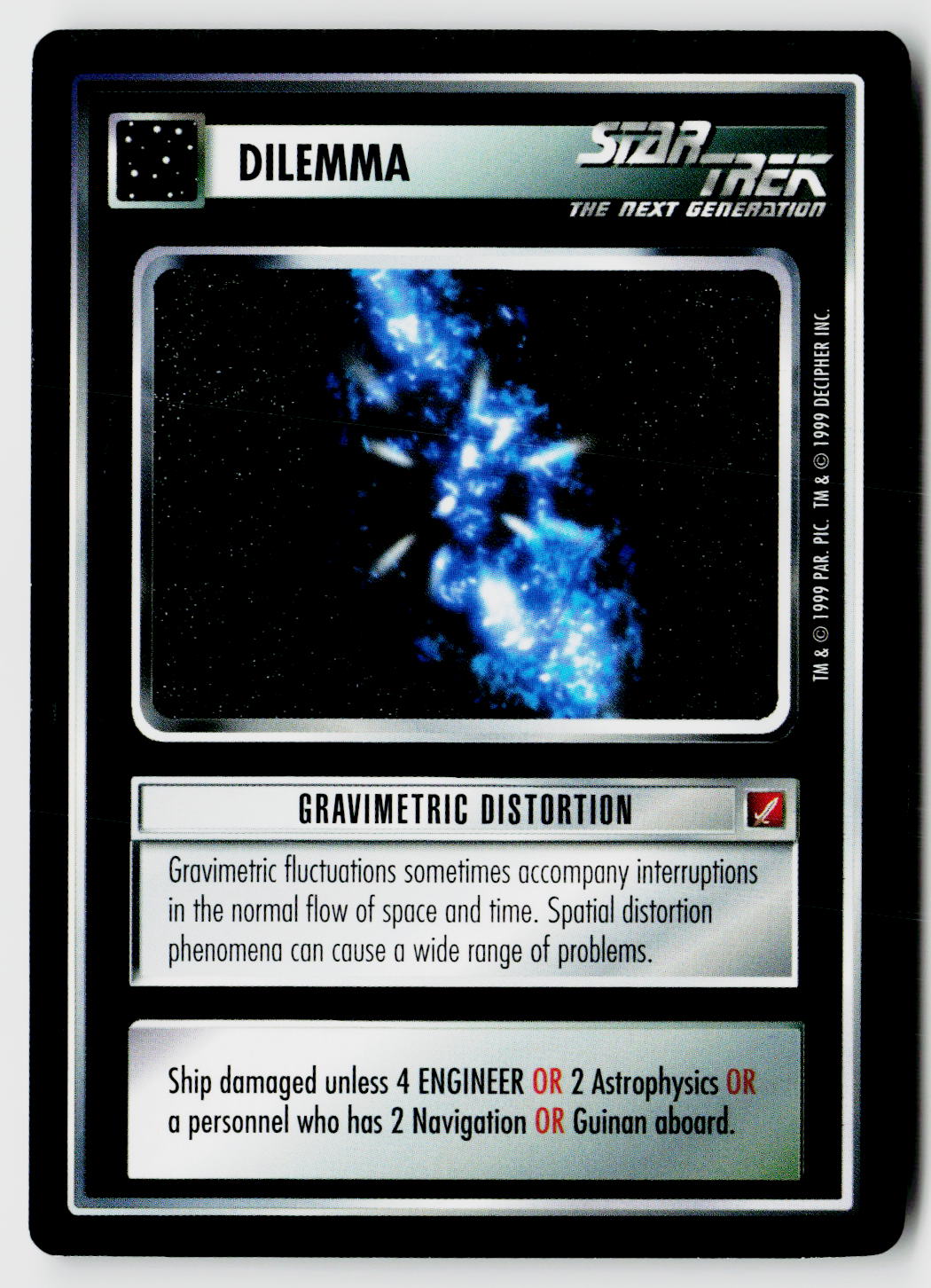 Star Trek The Next Generation CCG | Blaze of Glory | Gravimetric Distortion | Common