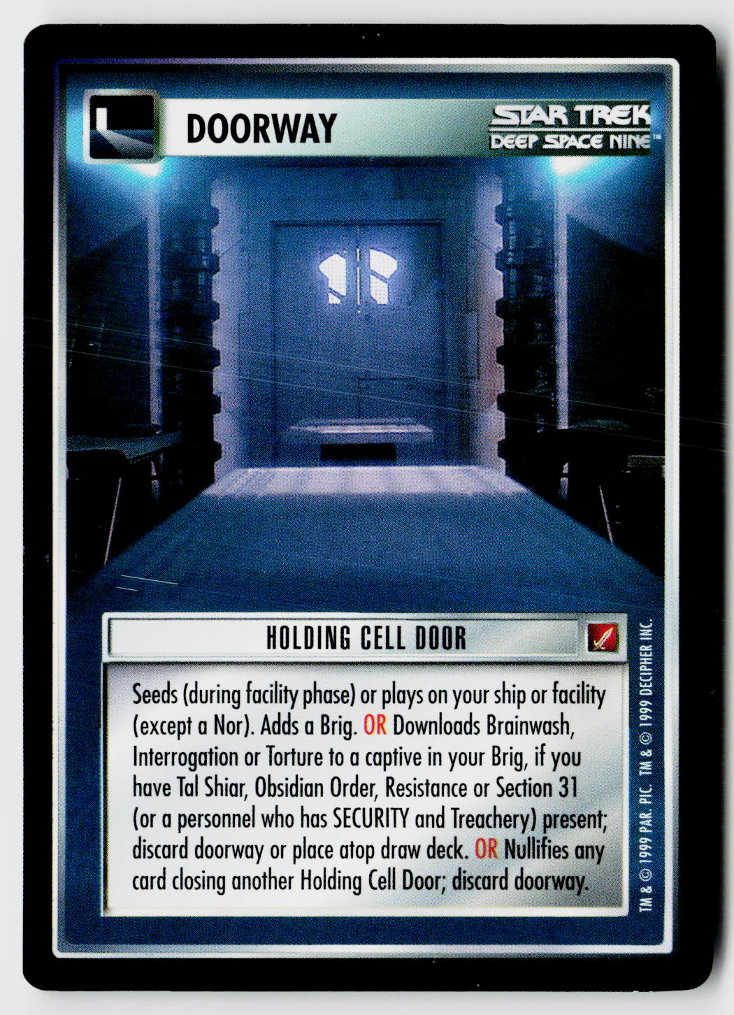 Star Trek The Next Generation CCG | Blaze of Glory | Holding Cell Door | Common