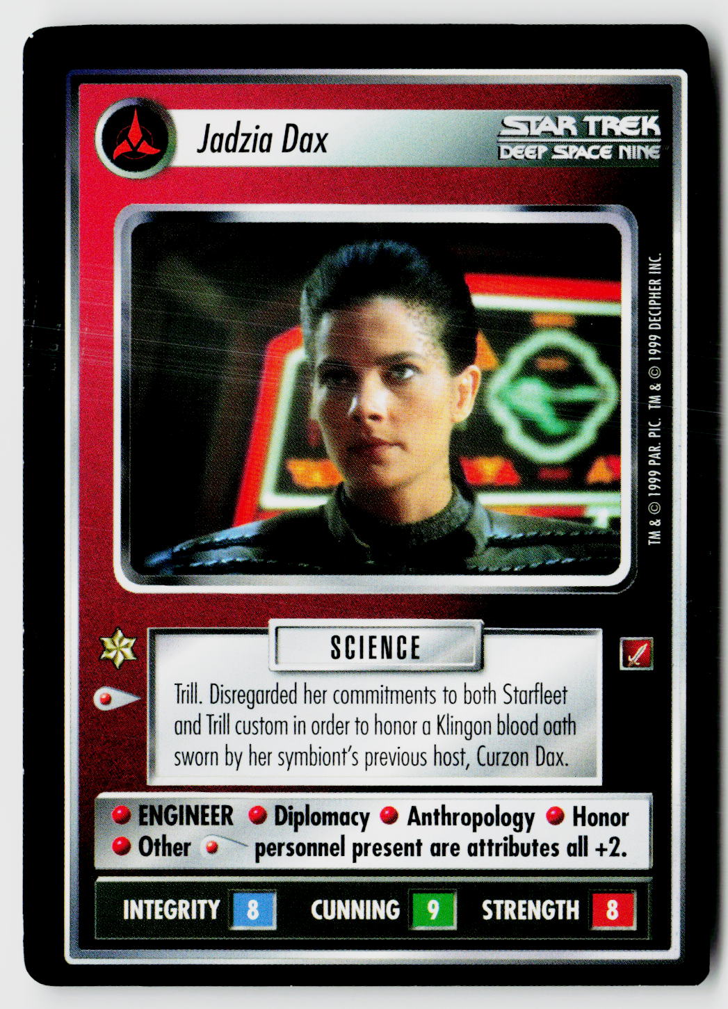 Star Trek The Next Generation CCG | Blaze of Glory | Jadzia Dax | Rare