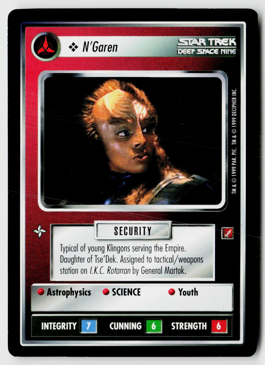 Star Trek The Next Generation CCG | Blaze of Glory | N'Garen | Uncommon