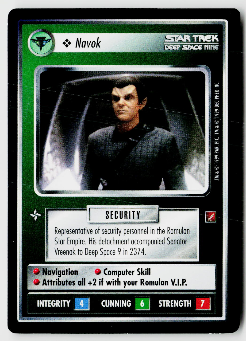 Star Trek The Next Generation CCG | Blaze of Glory | Navok | Common