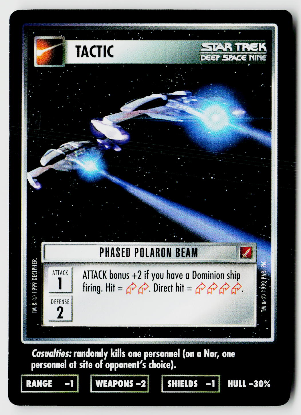 Star Trek The Next Generation CCG | Blaze of Glory | Phased Polaron Beam | Common