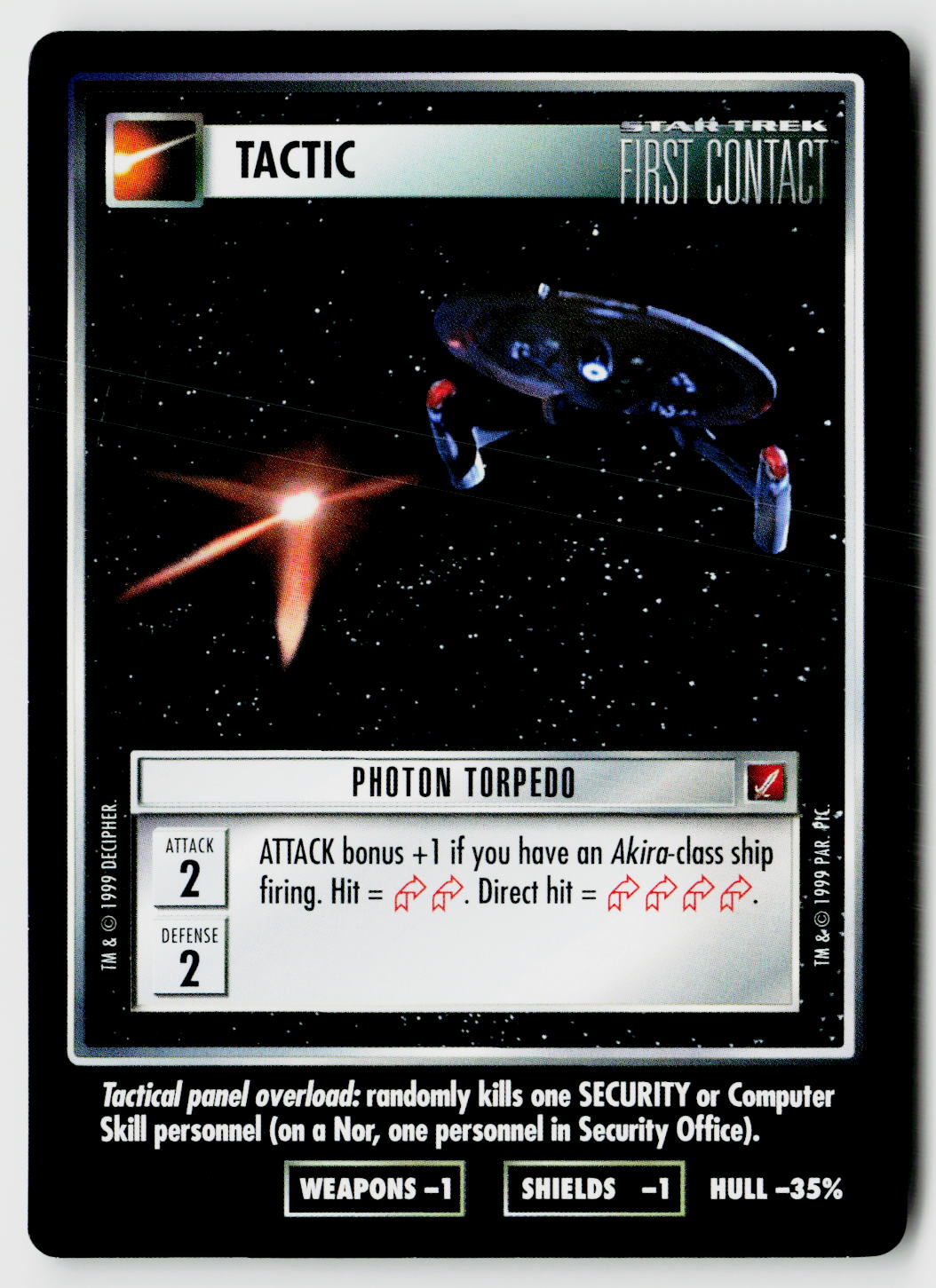Star Trek The Next Generation CCG | Blaze of Glory | Photon Torpedo | Common