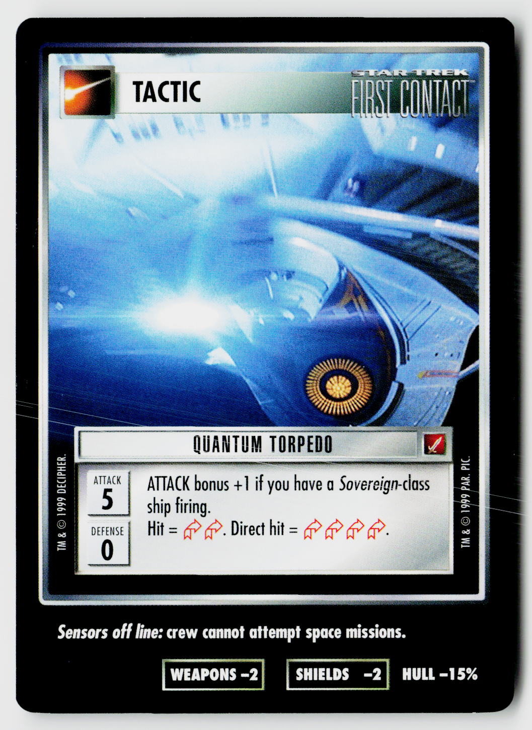 Star Trek The Next Generation CCG | Blaze of Glory | Quantum Torpedo | Common