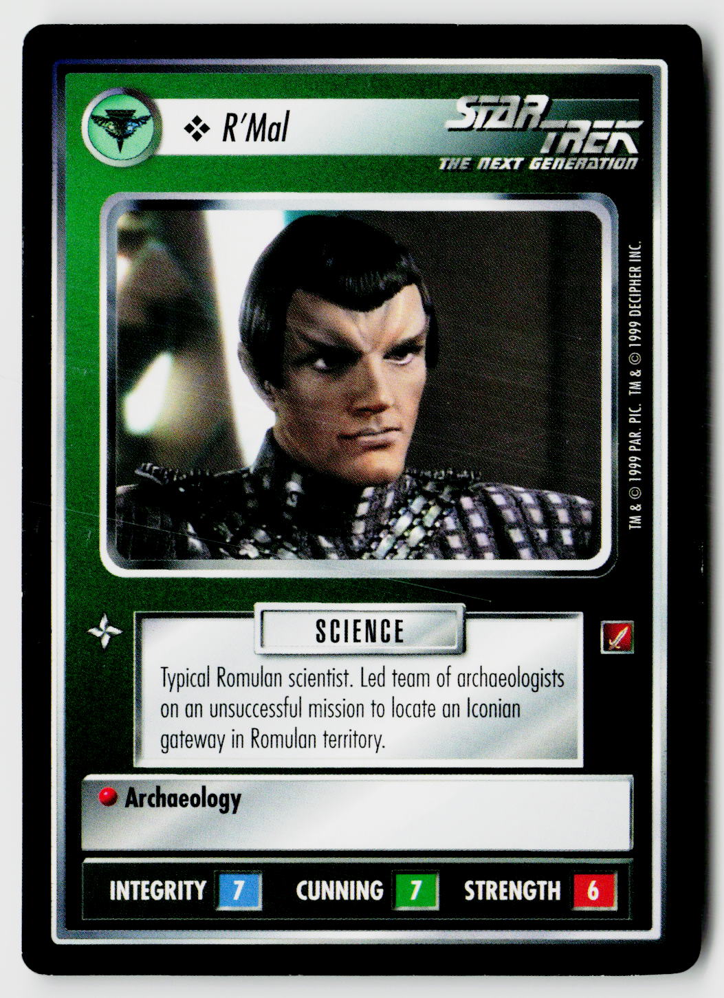Star Trek The Next Generation CCG | Blaze of Glory | R'Mal | Common
