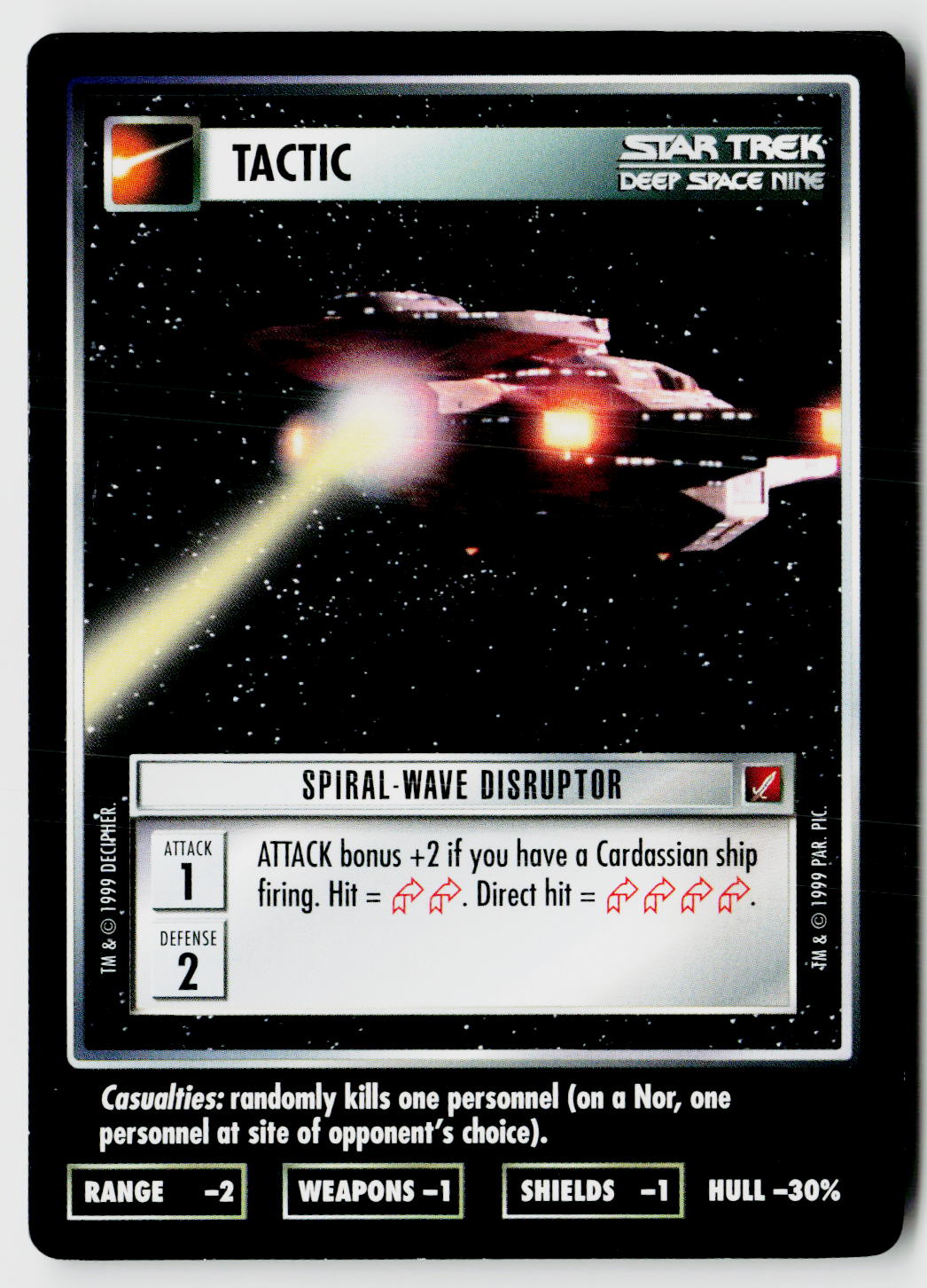Star Trek The Next Generation CCG | Blaze of Glory | Spiral-Wave Disruptor | Common