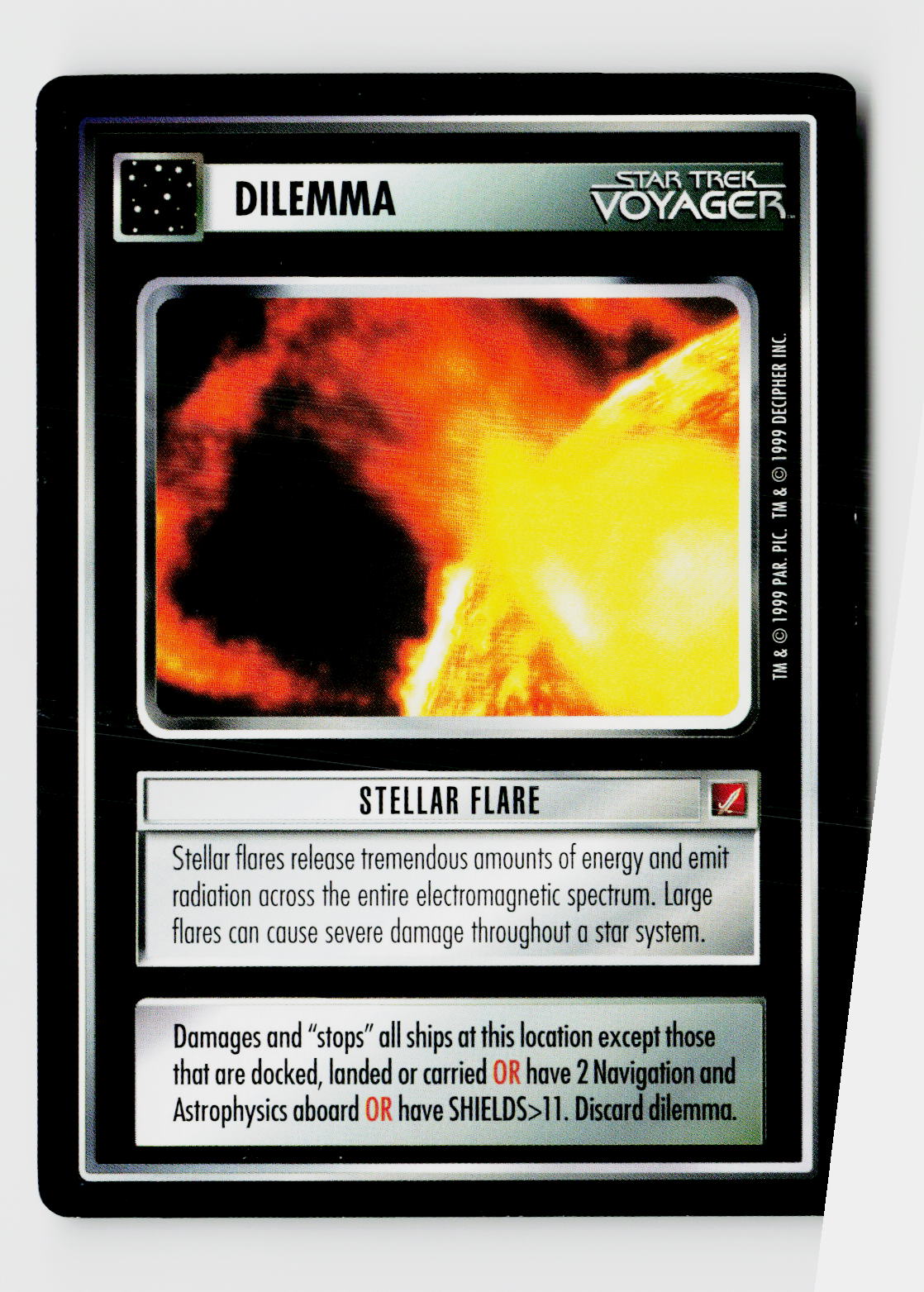 Star Trek The Next Generation CCG | Blaze of Glory | Stellar Flare | Uncommon