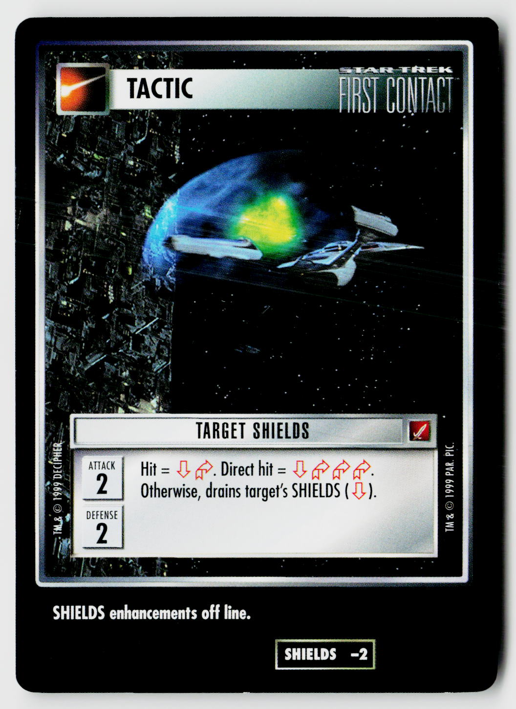 Star Trek The Next Generation CCG | Blaze of Glory | Target Shields | Common